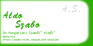 aldo szabo business card